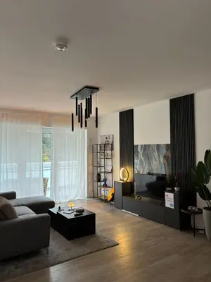 Ein Sitzbereich in der Unterkunft Deluxe Apartment Ruhr Oase, Neubau, 4 Personen, Parkplatz,