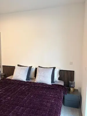 Ein Bett oder Betten in einem Zimmer der Unterkunft Deluxe Apartment Ruhr Oase, Neubau, 4 Personen, Parkplatz,