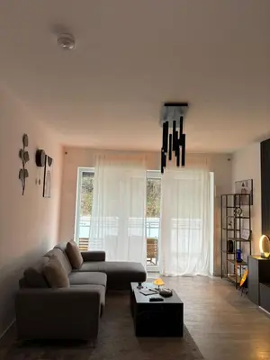 Ein Sitzbereich in der Unterkunft Deluxe Apartment Ruhr Oase, Neubau, 4 Personen, Parkplatz,