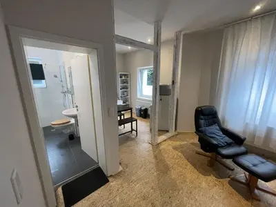 Ein Sitzbereich in der Unterkunft Monteursunterkunft Mühlenstraße 46, Recklinghausen