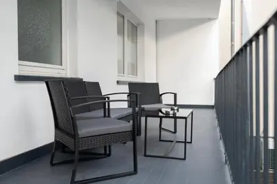 Ein Sitzbereich in der Unterkunft Business Apartment 5 Essen