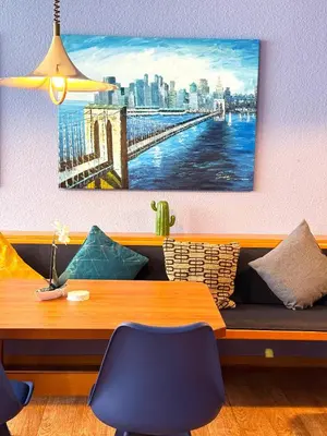 Ein Sitzbereich in der Unterkunft easy&cosy-Hotel Moers-Mitte