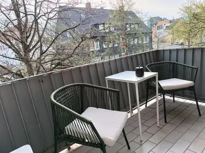 Ein Balkon oder eine Terrasse in der Unterkunft Comfortable Apartment with balcony