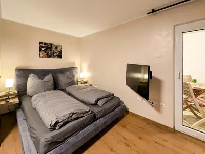 Ein Sitzbereich in der Unterkunft H-Aparts Essen - TOP Apartments in Best-Lage