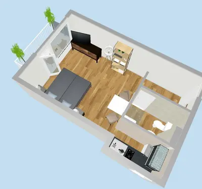 Ein Sitzbereich in der Unterkunft H-Aparts Essen - TOP Apartments in Best-Lage