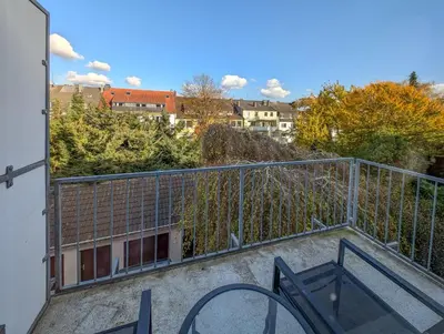 Ein Balkon oder eine Terrasse in der Unterkunft H-Aparts Essen - TOP Apartments in Best-Lage