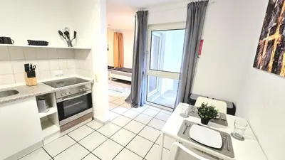 Küche/Küchenzeile in der Unterkunft -CS24- Apartment with 2 beds and terrace - MF01