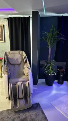 Ein Sitzbereich in der Unterkunft Ferienwohnung SPA Delluxe Essen