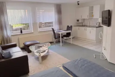 Küche/Küchenzeile in der Unterkunft Apartment am Rhein-Ruhr-Zentrum