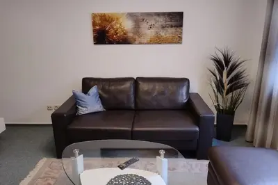 Ein Sitzbereich in der Unterkunft Apartment am Rhein-Ruhr-Zentrum