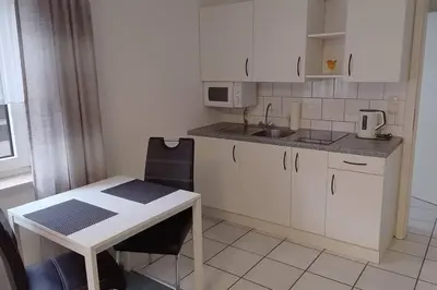 Küche/Küchenzeile in der Unterkunft Apartment am Rhein-Ruhr-Zentrum