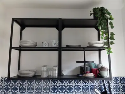 Küche/Küchenzeile in der Unterkunft Wohnung im Grünen in Messenähe