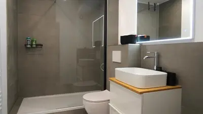 Ein Badezimmer in der Unterkunft Zentral & Modern nähe Düsseldorf und Köln