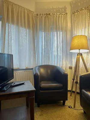 Ein Sitzbereich in der Unterkunft Parkhotel Essen