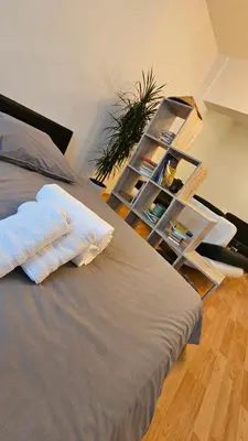 Ein Bett oder Betten in einem Zimmer der Unterkunft City Center Comfort - Cozy, Fully Equipped 3-Room Apartment Near Main Station