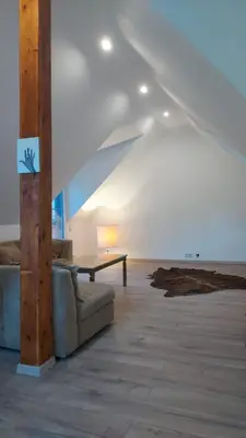 Ein Sitzbereich in der Unterkunft Möbliertes Apartment Zentrumnah