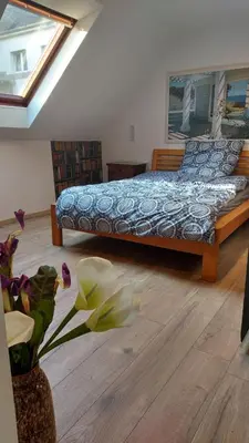 Ein Bett oder Betten in einem Zimmer der Unterkunft Möbliertes Apartment Zentrumnah