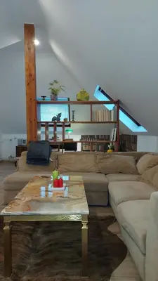 Ein Sitzbereich in der Unterkunft Möbliertes Apartment Zentrumnah
