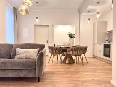 Küche/Küchenzeile in der Unterkunft Gemütliches Design Apartment in Do-Zentrum