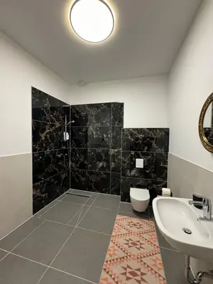 Ein Badezimmer in der Unterkunft Zeitperlewohnen Green