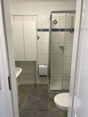 Ein Badezimmer in der Unterkunft Ferienwohnung Drei Rosen