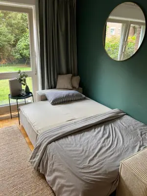Ein Bett oder Betten in einem Zimmer der Unterkunft Fair Spot- Ihr MesseSpot - 5 Minutes to Fair, 10 Minutes to city center