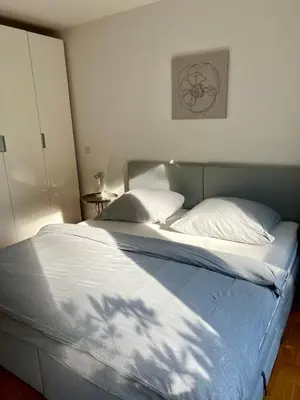 Ein Bett oder Betten in einem Zimmer der Unterkunft Fair Spot- Ihr MesseSpot - 5 Minutes to Fair, 10 Minutes to city center
