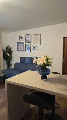 Ein Sitzbereich in der Unterkunft guestified BEETHOVEN Serviced Apartments