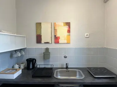 Küche/Küchenzeile in der Unterkunft Kleine 1-Zimmer Unterkunft