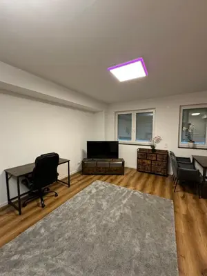 Ein Sitzbereich in der Unterkunft Zeitperlewohnen Beige