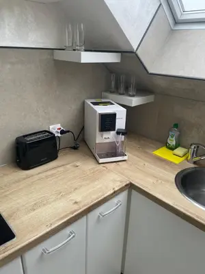 Küche/Küchenzeile in der Unterkunft Ferienwohnung- Nußberg