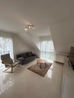 Ein Sitzbereich in der Unterkunft Ferienwohnung- Nußberg
