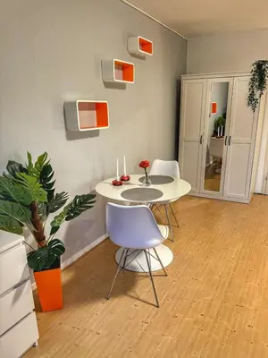 Ein Sitzbereich in der Unterkunft 1 Zimmer Apartment