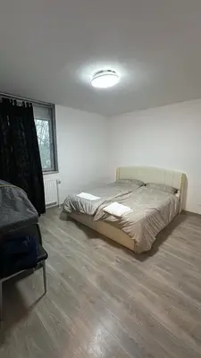 Ein Bett oder Betten in einem Zimmer der Unterkunft Charmante 3 Zimmer Wohnung mit Balkon ideal für Familien in Dortmund Scharnhorst
