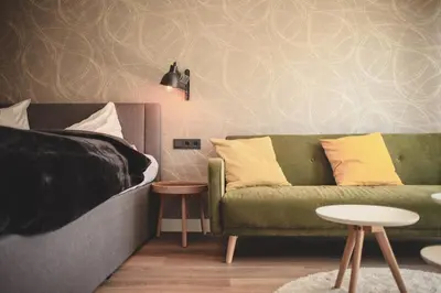 Ein Sitzbereich in der Unterkunft Niteroom Boutiquehotel & Apartements