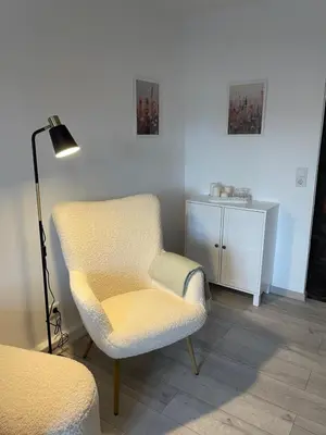 Ein Sitzbereich in der Unterkunft Ferienwohnung in der Wülfrather Altstadt
