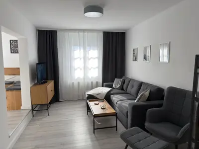 Ein Sitzbereich in der Unterkunft Ferienwohnung in der Wülfrather Altstadt