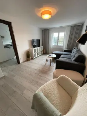 Ein Sitzbereich in der Unterkunft Ferienwohnung in der Wülfrather Altstadt