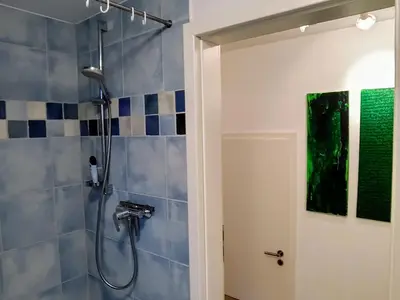 Ein Badezimmer in der Unterkunft FeWo im Winkel