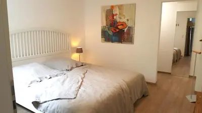 Ein Bett oder Betten in einem Zimmer der Unterkunft FeWo im Winkel