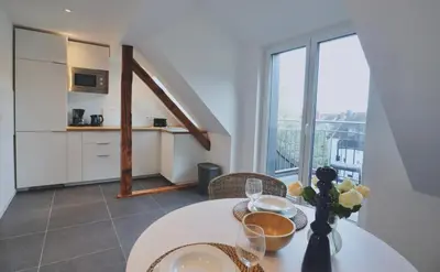 Küche/Küchenzeile in der Unterkunft LUNA & SOL APARTMENTS Essen