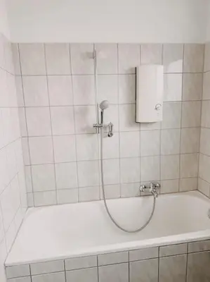 Ein Badezimmer in der Unterkunft Wohnen im Ländereck Essen Mülheim Oberhausen BS2R