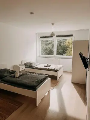 Küche/Küchenzeile in der Unterkunft Wohnen im Ländereck Essen Mülheim Oberhausen BS1HL