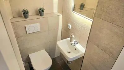Ein Badezimmer in der Unterkunft 122qm-Apartment - 4 Zimmer I Zentral I Küche I Balkon I Parken I WLAN