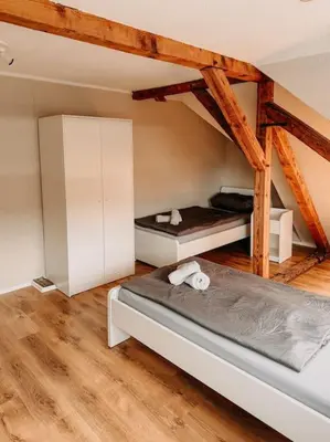 Ein Bett oder Betten in einem Zimmer der Unterkunft Zentral in Essen! 5 Gehminuten vom Bahnhof ! WHDG