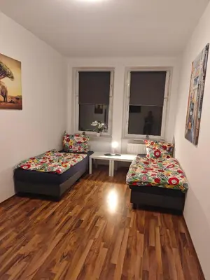 Ein Sitzbereich in der Unterkunft Lüdenscheid Work and Stay 3 Schlafzimmer 6 Betten Küche Bad Innenstadt