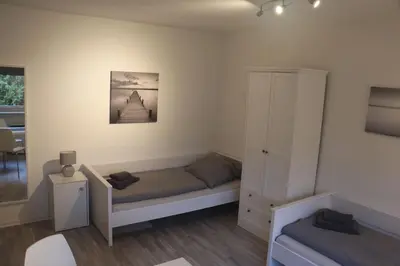 Ein Bett oder Betten in einem Zimmer der Unterkunft Gemütliche stilvolle 1 Raumwohnung