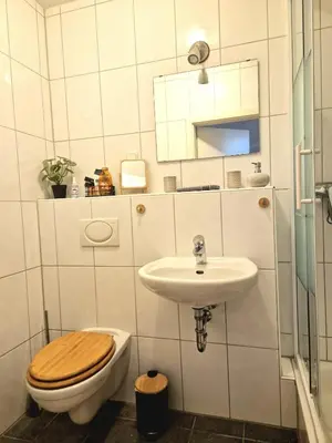 Ein Badezimmer in der Unterkunft Gemütliches Studio nahe Stadion, Westfalenhalle & Innenstadt
