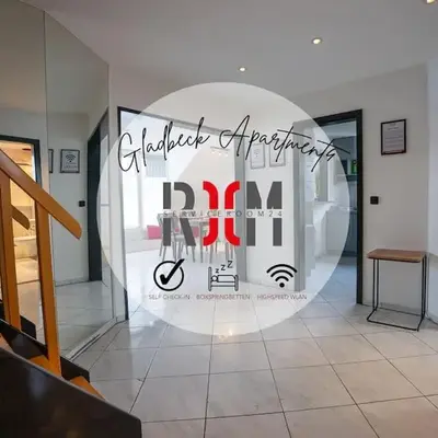 Serviceroom24 - Apartment 4 in Gladbeck WLAN - Smart-TV - 24-7 Check-in und Küche