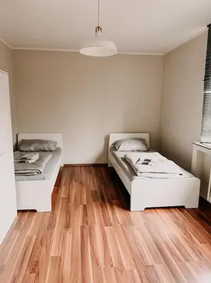 Ein Bett oder Betten in einem Zimmer der Unterkunft Ruhig wohnen zwischen Essen und Mülheim! BÖ1